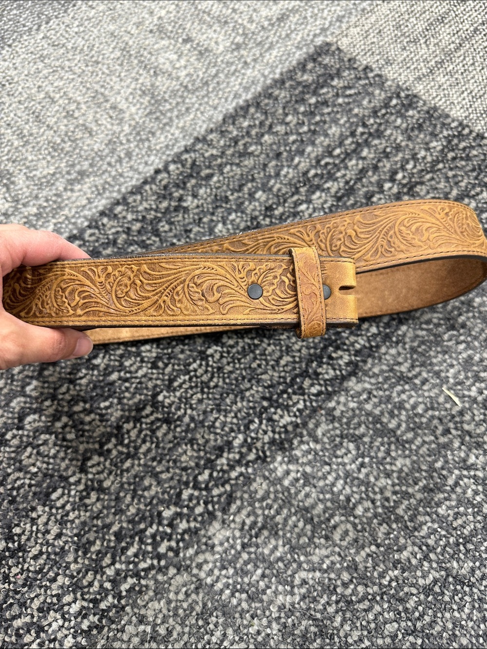Tony Lama Tooled Leather Belt Size-38